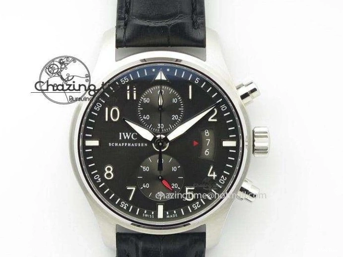 MIROTIME 0107 Durable Big Pilot 5019 Ceramic Case Black Dial Green Markers Asian 23J 7396
